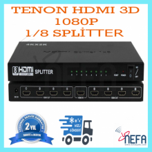 1x8 HDMI Splitter 4K FULL HD 3D Uyumlu Tenon