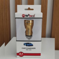 Araç Şarj Cihaz Başlığı WBEST WB-526 USB Çift Girişli 