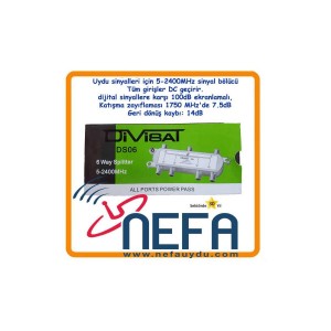 Divi-SAT 1 giriş 6 çıkış splitter 5-2400